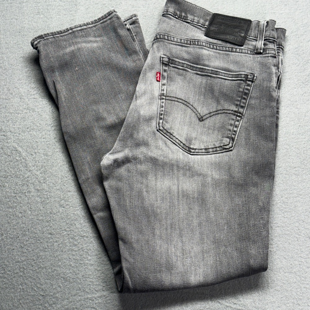 Levi's Premium 511 Slim Fit Grey Jeans Mens 36x30 Stretch Denim 04511-2091